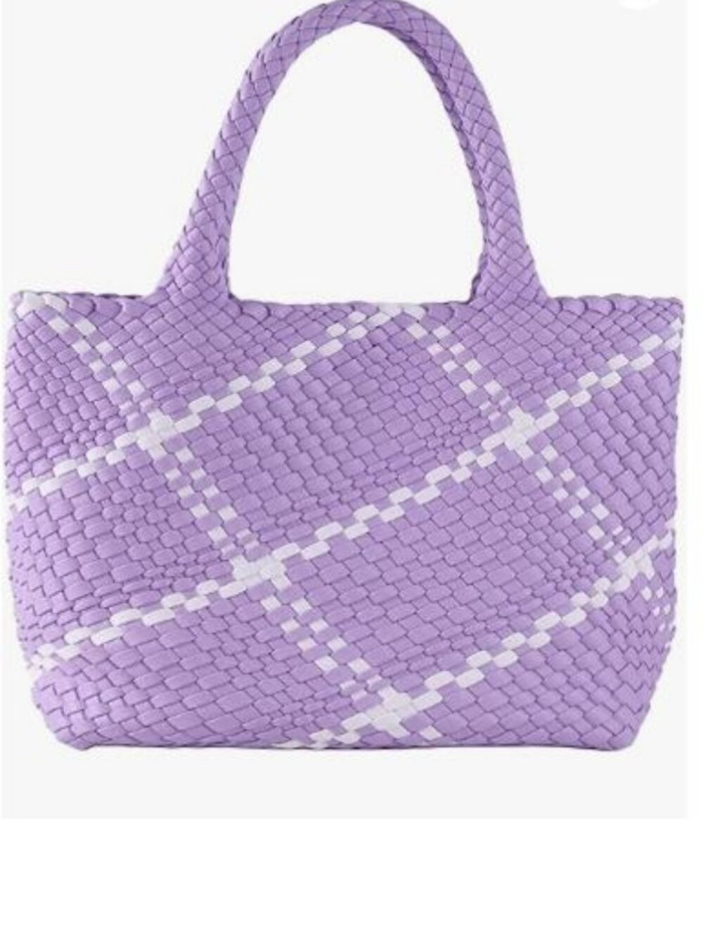 Woven Vegan Leather Tote Bag for Women with Matching Purse
